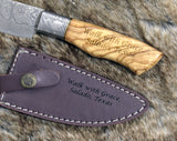 Shokunin USA Damascus Knife - Tracker Knife