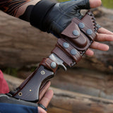Shokunin USA Starlight Damascus Hunting Knife - 10" Blade